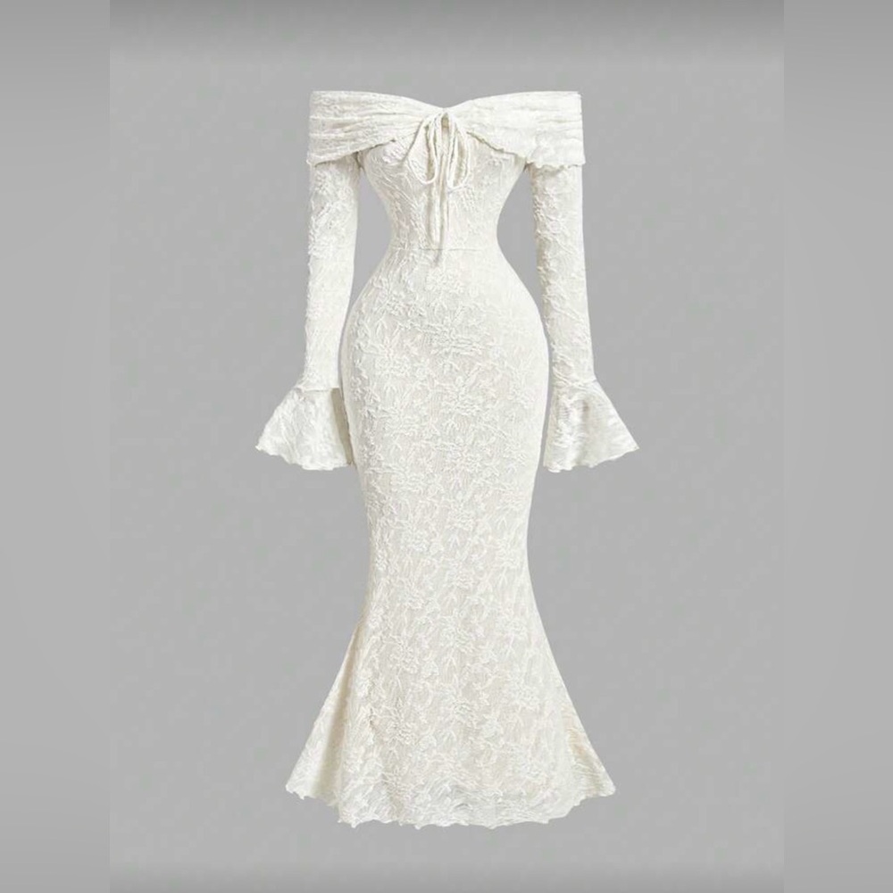 Elegant White Off-Shoulder Dress